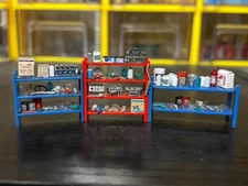 1/64 Automobile maintenance workshop Lift Car Model Scene Repair Factory Tool