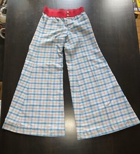 Vintage 1970s Juniors Old Town Extra Wide Plaid Pants 5 16.5  Leg 25-26  W 29  In