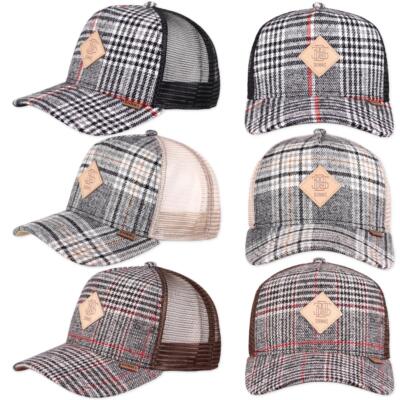 Djinns HFT Cap Check Tweed Basecap Kappe Schirmmütze Kariert Cappy Mesh Cap Hat 