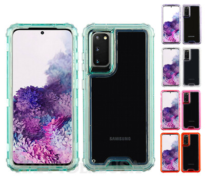 For Samsung Galaxy S20 Plus - Clear Heavy Duty ShockProof Hybrid Cover Case