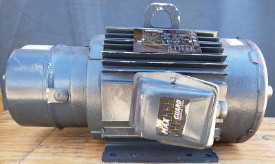 Marathon 5hp 3ph 208/230/460VAC 3.73 KW, 1755 RPM Electric Motor W/Stearns Brake