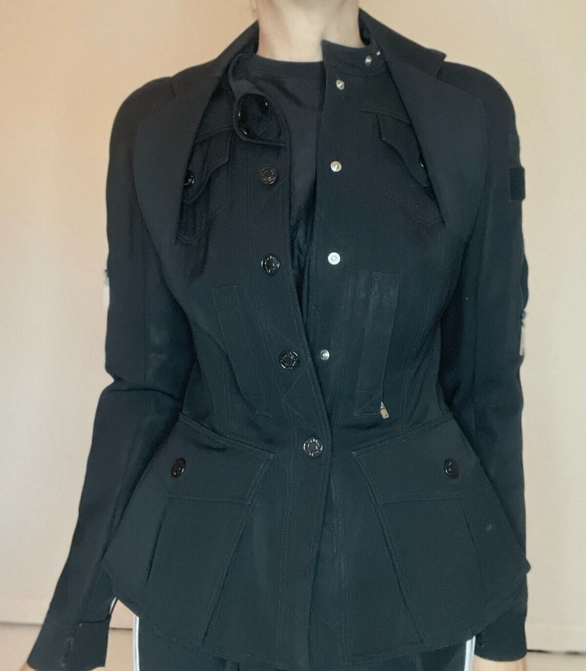 Chaqueta Blazer Christian Dior RARA Negra Bar Ajuste tipo corsé Foto 4 de 4