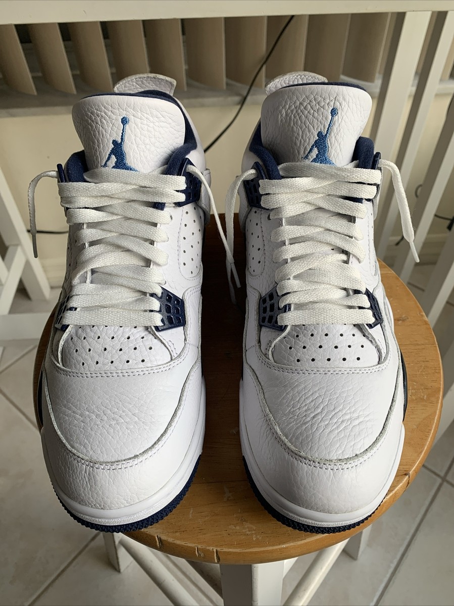 Nike Air Jordan IV Retro LS Legend Blue Columbia 314254-107 Men’s Size