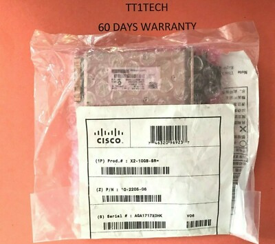 10x New Genuine Sealed 10Gb CISCO X2-10GB-SR V06 10GBASE-SR X2 MODULE 10-2205-06