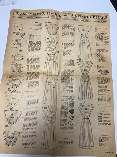 Vtng 1940s McCall's 7226 Pattern Miss Day/Evening Dress Sz 18 B 36 1948 - Picture 4 of 6