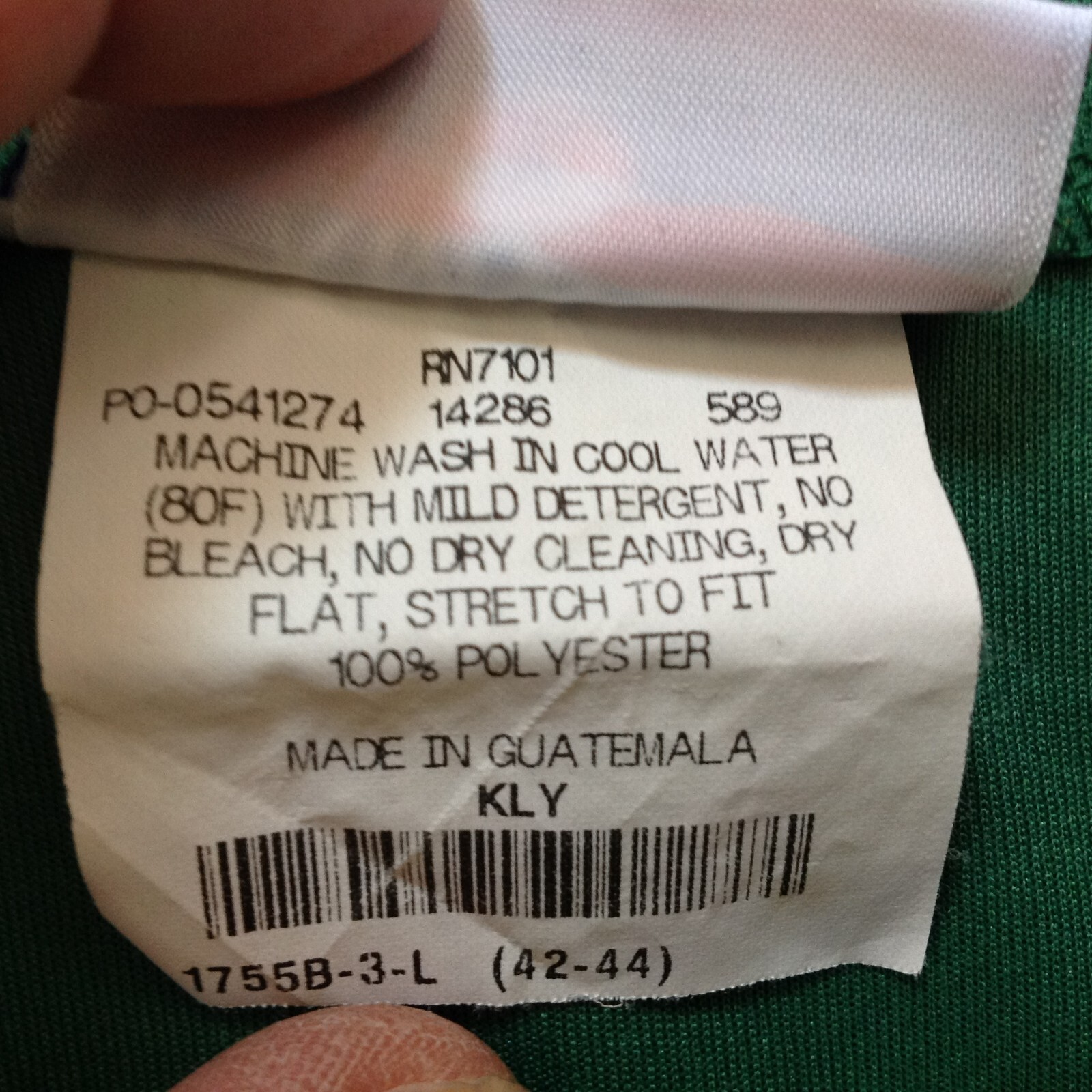 Softball Pre Worn Jersey #16 McCarthys Green W/White by Teamwork Score Homerun