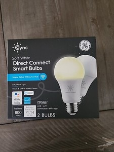  C by GE Direct Connect Soft White A19 Smart LED Light Bulbs 2-Pack NEW