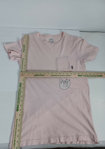 Hombre pequeño RIPNDIP rosa gato bolsillo camiseta rara - Imagen 7 de 10
