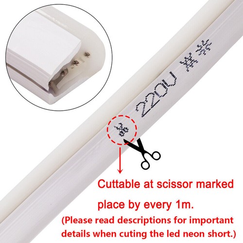 1-25m 220V 240V 5050 LED Neon Strip Light Tube Flexible Rope Waterproof+UK Plug - Picture 7 of 14