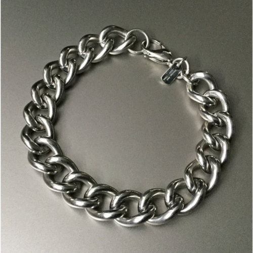 Bracelet en acier inoxydable Milor - unisexe 9" lien de bordure robuste - Photo 1 sur 5