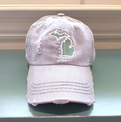 Michigan Ponytail Cap, Hat, Grey 