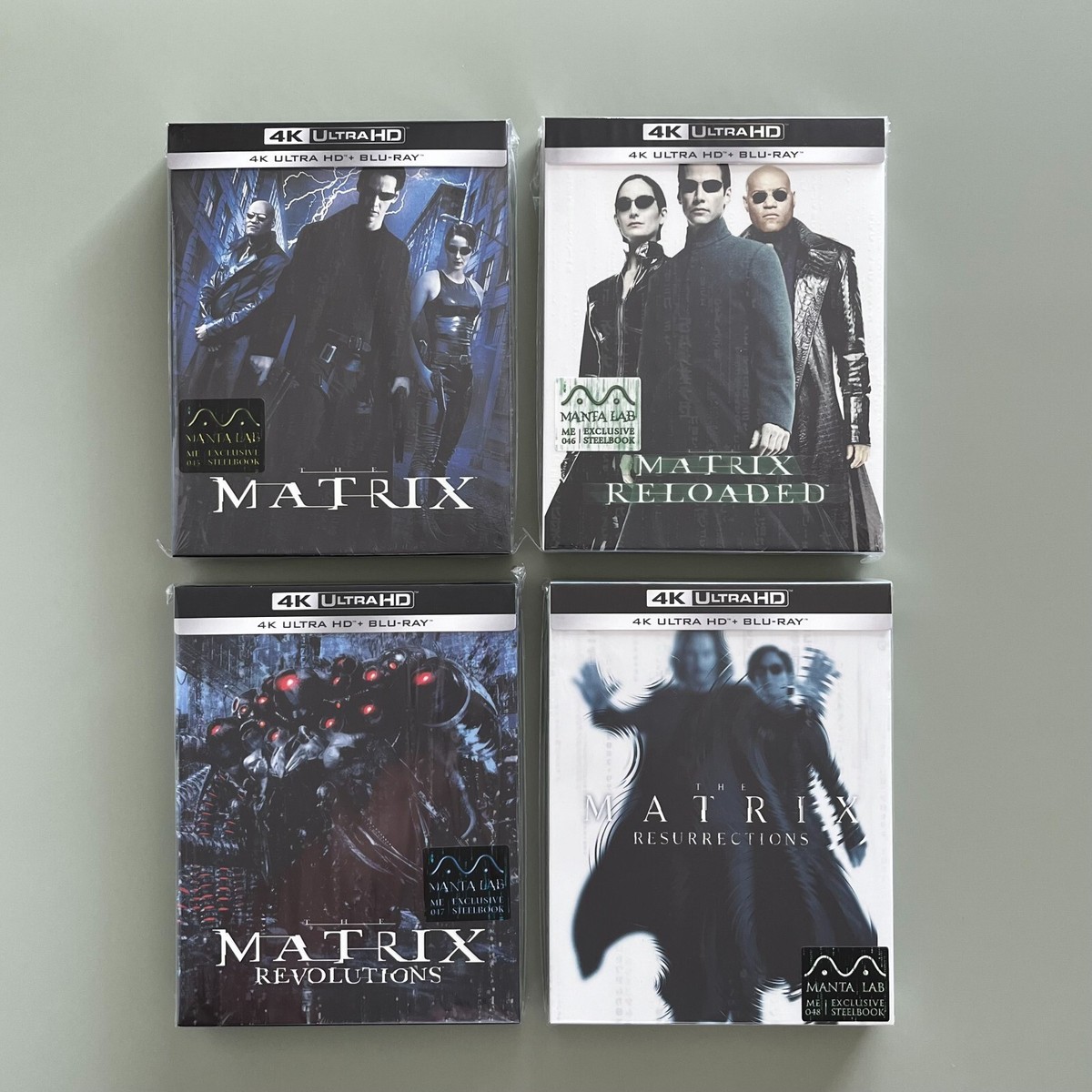 THE MATRIX 1-4 QUADRILOGY [4K+2D+BONUS] STEELBOOK FULL SLIP MANTA