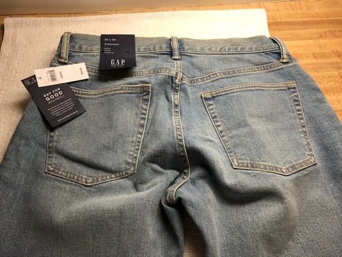 New W/Tags - Men's Gap Jeans - GapFlex - Mid Rise - Straight - Leg Size 30 x 30 - Picture 11 of 12