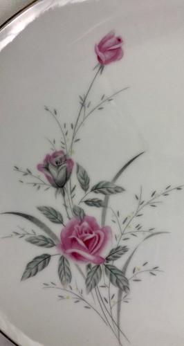 Platters Golden Rose Fine China Japan 2 Platter both 14 inches Dinnerware Pink - Picture 5 of 10