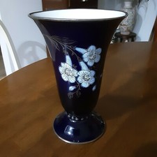 Antique Hutchenreuther Hohenberg German Large deep blue Vase Germany Bavarian 