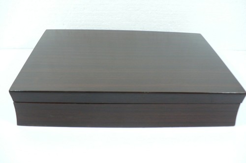 1 Storage Chest w/ Blue Felt 9 Slots & 12 Knife Slots 14-1/2" Tarnish Resisting - Picture 6 of 10