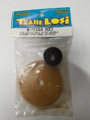 Team LOSI NXT 19T Clutch Bell with 75T Double Slipper Spur Gear Part # LOSA9388