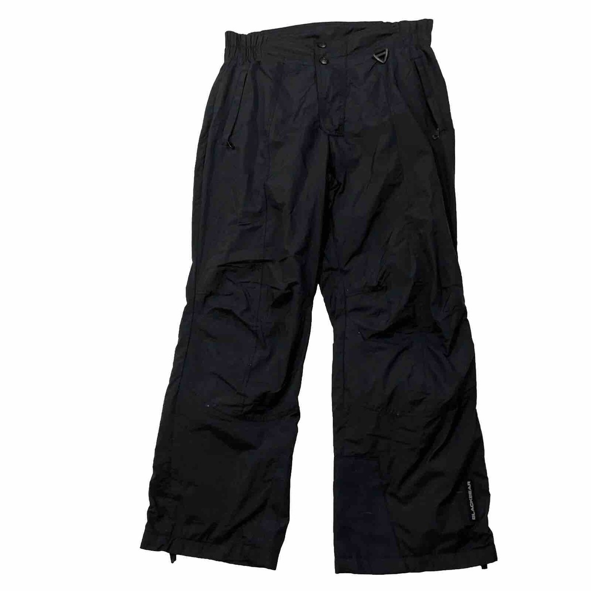 BLACKBEAR Snow Pants Mens L Black Insulated Lined Active Ski