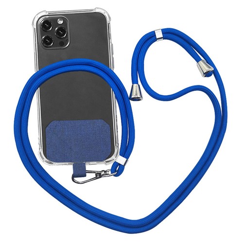 Universal Cellphone Lanyard Strap (Sky Blue Cured Cloth + Blue Soft Rope) - Photo 2 sur 10