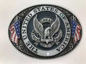 patriotic belt buckle