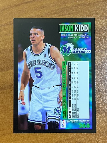 🏀 1994-95 Fleer Basketball Base Card Rookie #268 Jason KIDD 🏀 - Picture 2 of 2