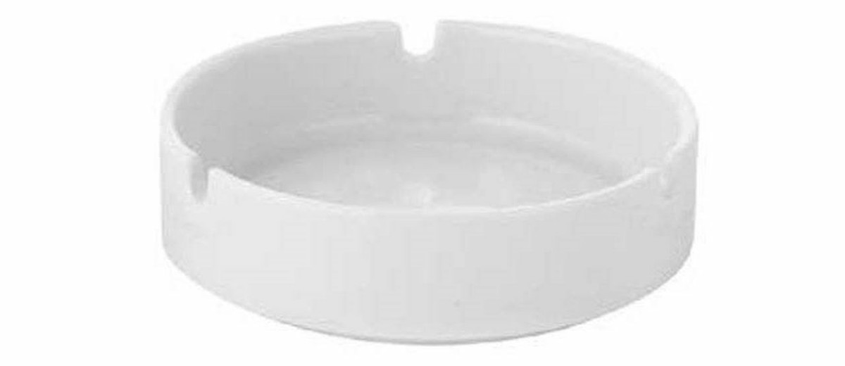 Posacenere In Porcellana Bianca Rotondo - 6 Pezzi Con 3 Punti Appoggio Sigaretta | Design Elegante