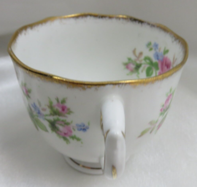 Vintage 1940s Roslyn Bone China Cup & Saucer Set - Moss Rose | eBay