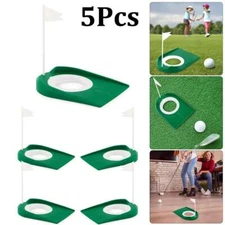 5Pcs Indoor Outdoor Golf Putting Cup With Hole Flag Training Putter Practice Aid
