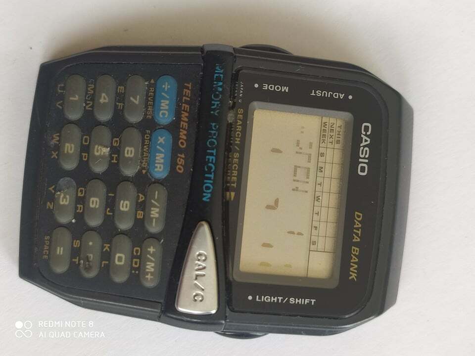 CASIO DBM-150 DATA BANK MEMORY PROTECT CALCULATOR WATCH