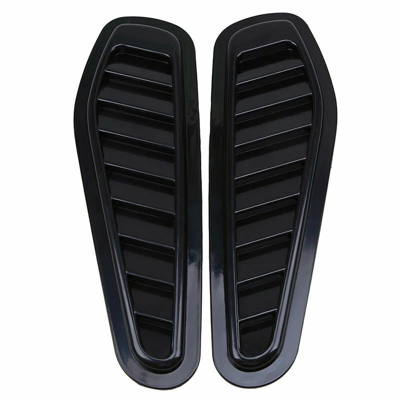 2Pcs Car Hood Fender Air Flow Intake Vent Cover Sticker Simulation Decoration — 第 4/4 张图片