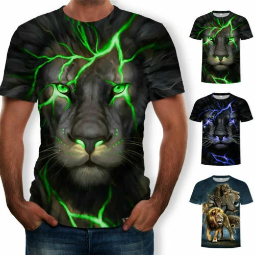 Animal Print Anime T-Shirts for Men