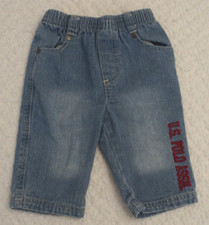 US Polo Assn. 12 months Boys Jeans Pockets elastic waist light weight vintage