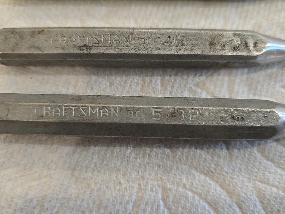 Craftsman EE. UU. Juego de perforadoras de cincel frío 3/32 4/32, 5/32, punzón, centro, alineación BC Foto 4 de 4