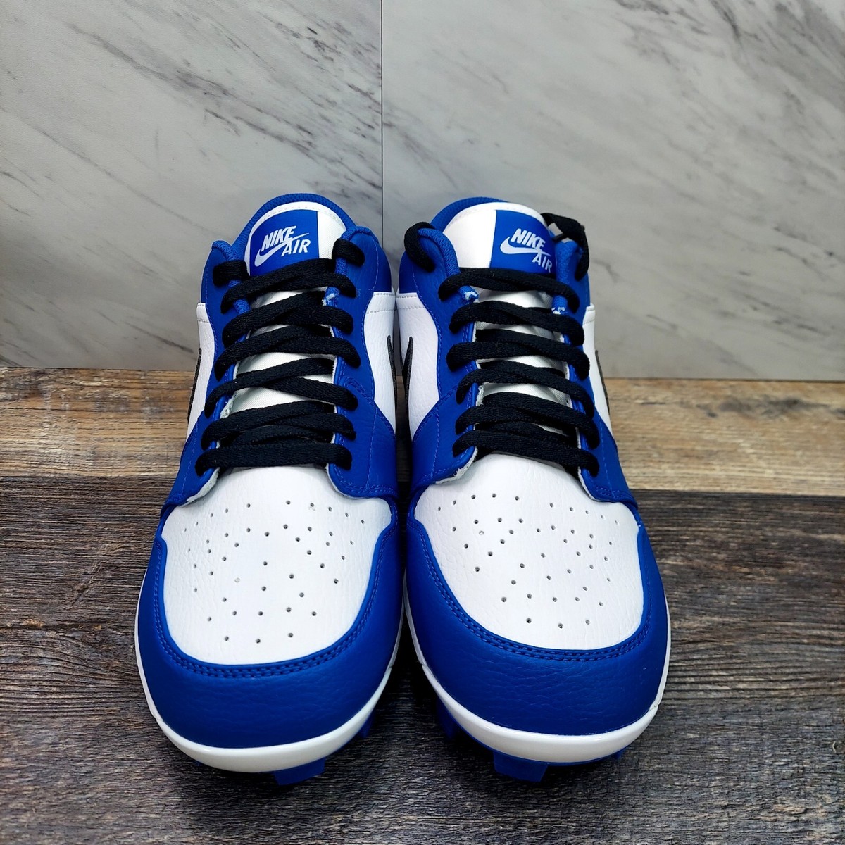 Jordan 1 Retro MCS Low Blue Black White Baseball Cleats  display picture 1