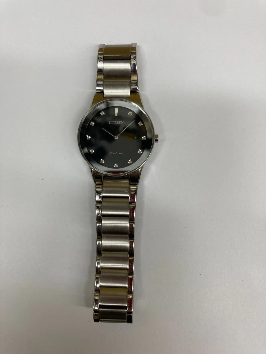 Citizen Eco Drive Men s Black Stainless Steel Wristwatch J165 S0086884