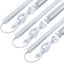4ft 6 Pack Led Shop Light T8 Linkable Ceiling Tube Fixture 24w Daylight 6000k 4ft 6 Pack Led Shop Light T8 Linkable Ceiling Tube Fixture 24w Daylight 6000k