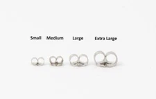 14k White Gold Push Back Earring Butterfly Backing Small Medium Large-by PC!!!