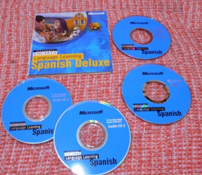 Microsoft Encarta Language Learning Spanish Deluxe - 4 CD Set, 2000 Win PC