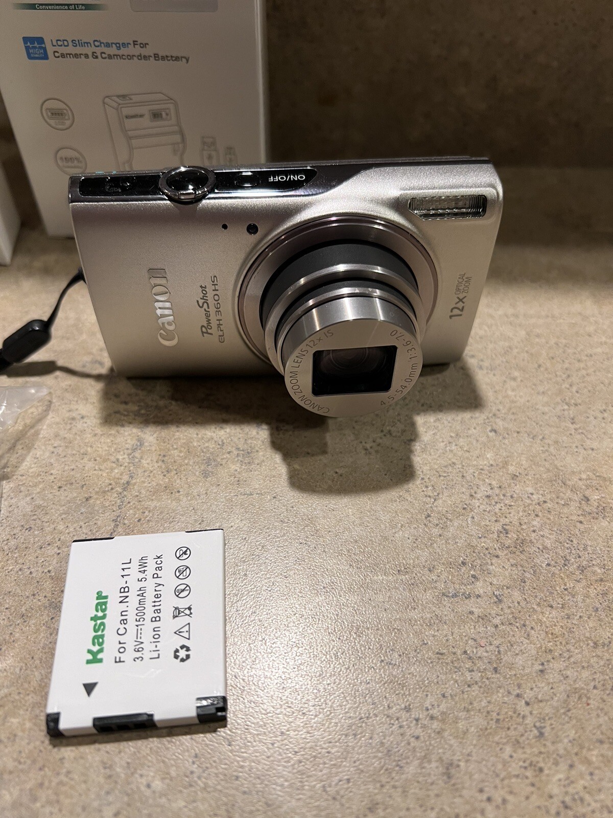 *PARTS OR REPAIR* Canon PowerShot ELPH 360 HS Digital Camera 12X Opt