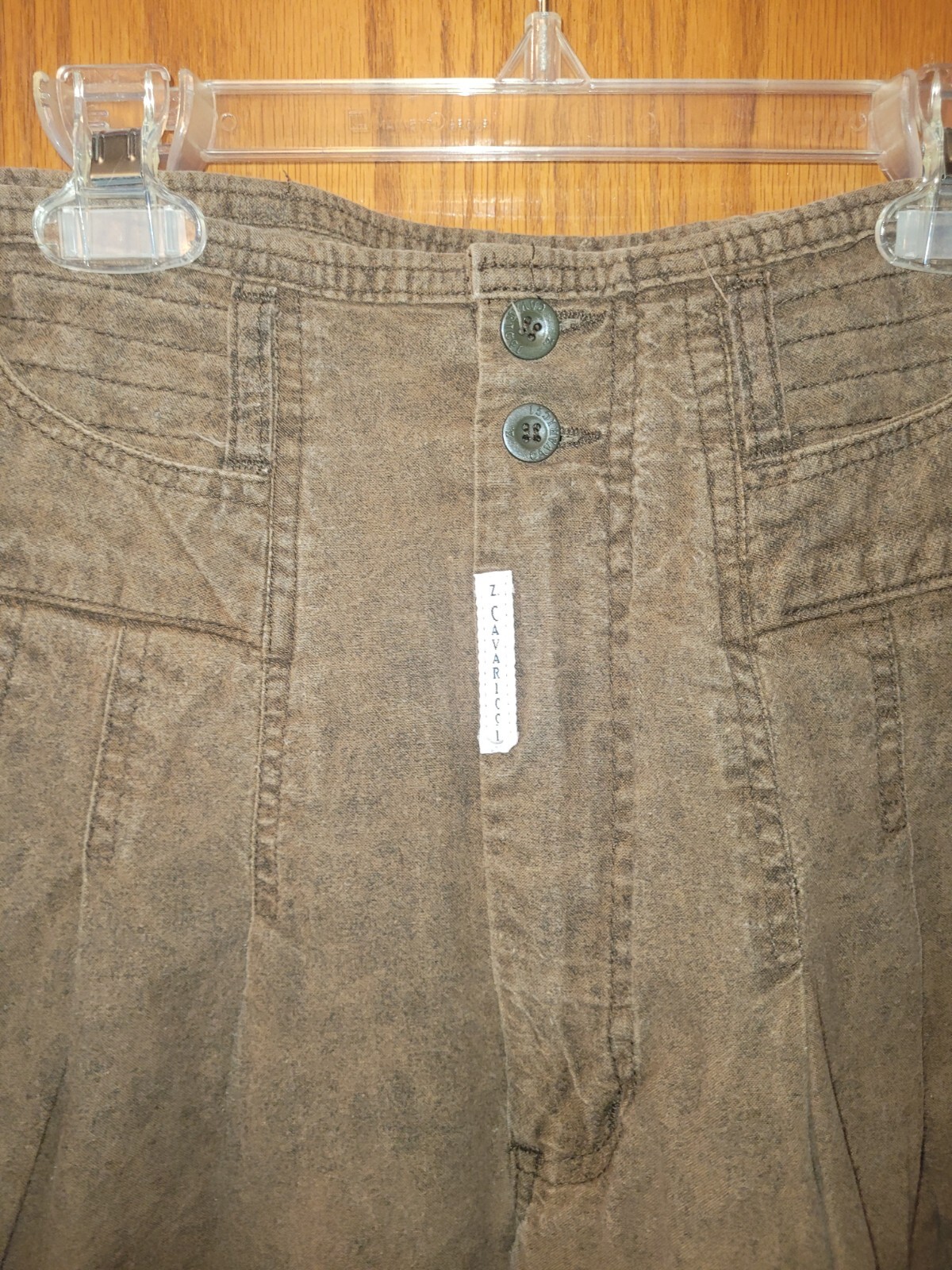 VTG 80s Z Cavaricci Pants Parachute Pleated High Waist Tapered Mens