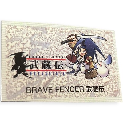 Sony PlayStation 1 Ps1 Brave Fencer Musashi VTG Squaresoft Memory Card Sticker
