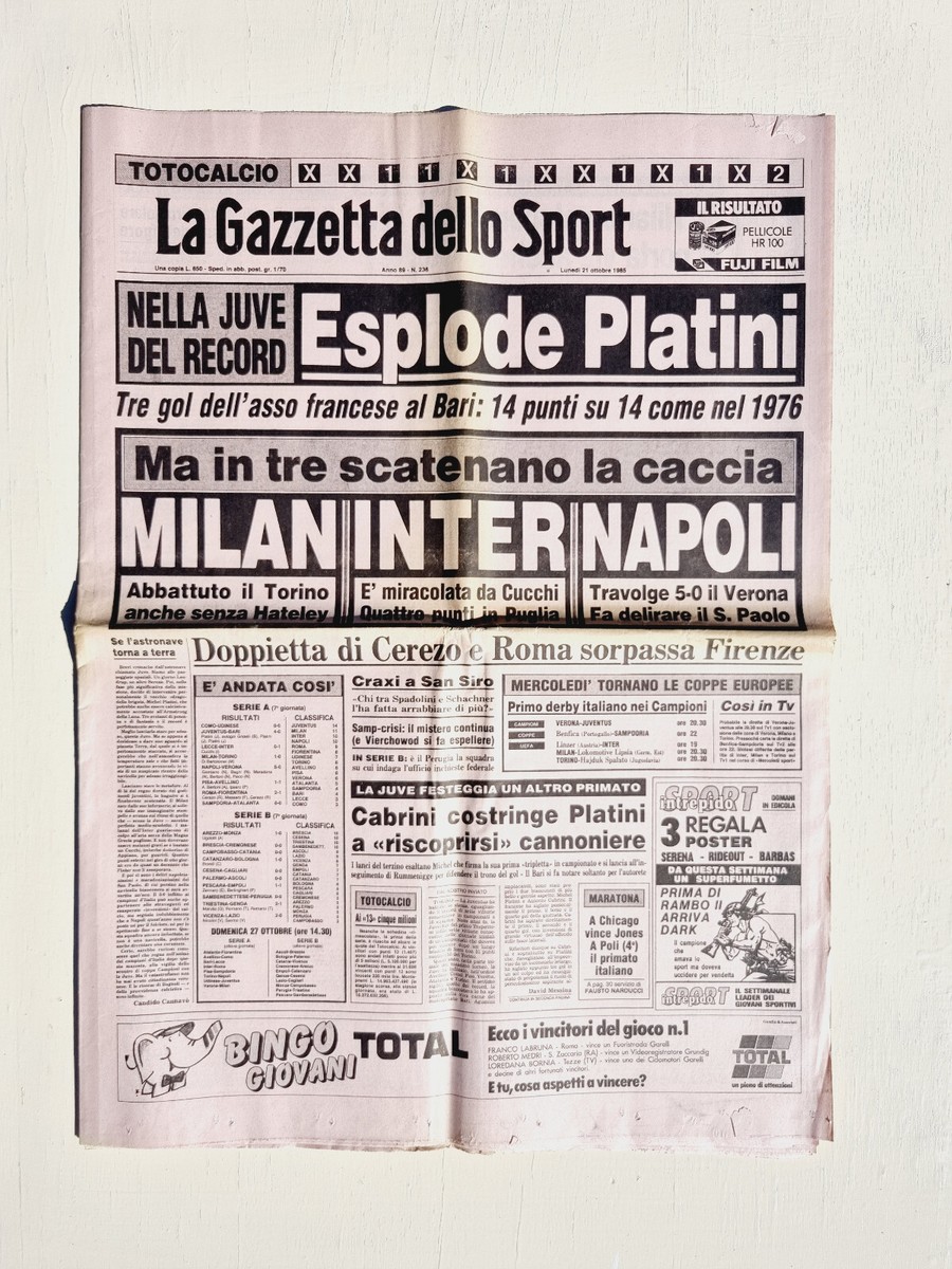 La Gazzetta Dello Sport Du 8 Octobre 2002 - Totti, Milan, Juventus, Luna Rossa, Trapattoni