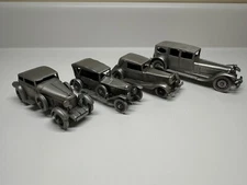 Danbury pewter lot of 4 1:43 classic model cars