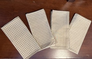 Set of 4, new, brown/beige square cloth napkins