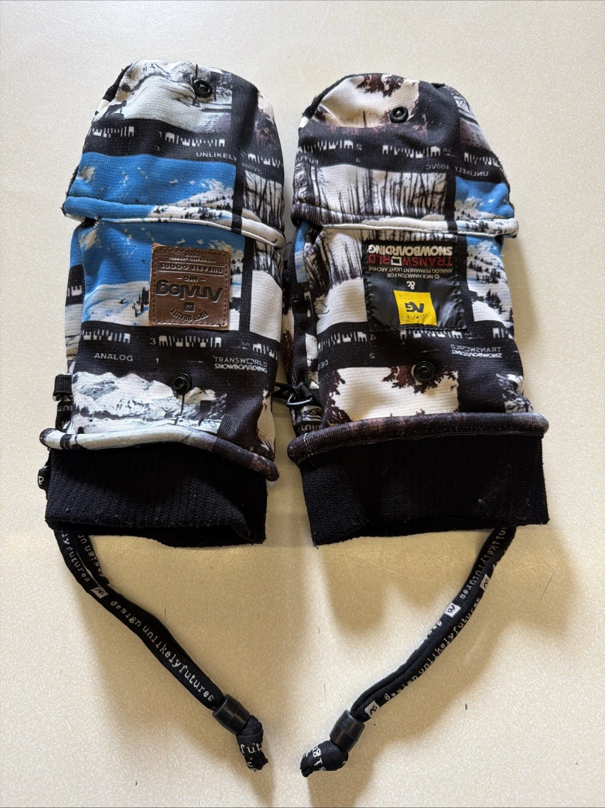 Analog/Burton X Transworld Snow Snowboarding Mittens/Gloves (Very Rare) Vintage