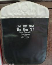 Vintage 1957 Nos Gm Dealer Promo Chevy Car Truck Accessory Vinyl Dash Litter Bag Vintage 1957 Nos Gm Dealer Promo Chevy Car Truck Accessory Vinyl Dash Litter Bag