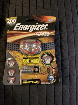 New Energizer Vision HD 200 Lumens LED Headlamp Water Resistant NIP