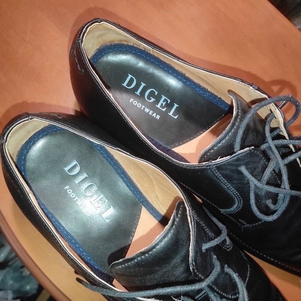 Men DIGEL Heels Black Leather 45