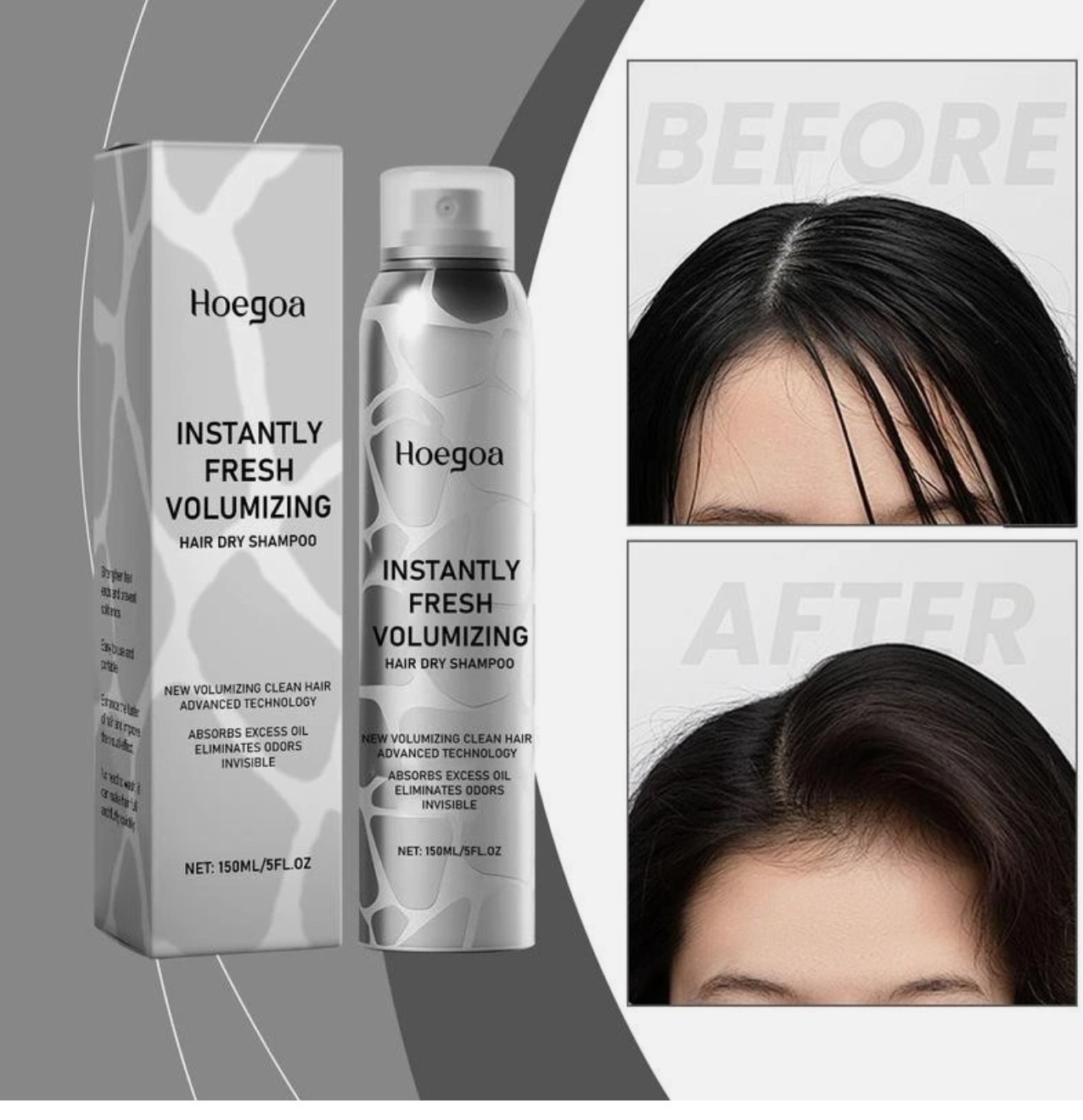 Dry Shampoo,Instantly Fresh Volumizing Hair Dry Shampoo,Volumizing Spray- 5oz.