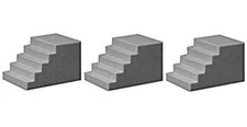 Pikestuff 1010 Concrete Steps | HO scale | 3 per package | Plastic | $5 Offer